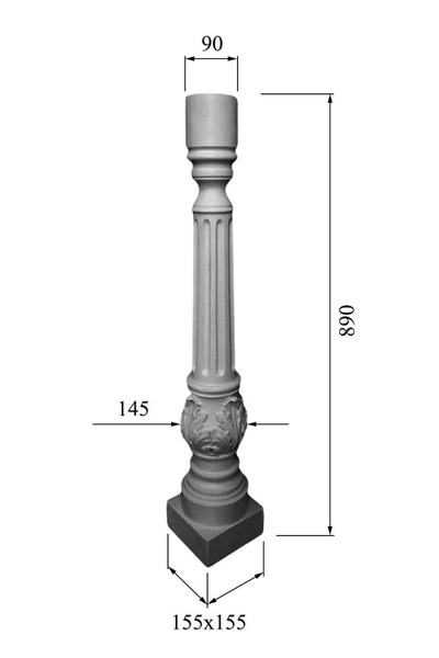 размеры Балясина BL- 019