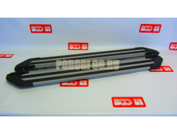 Пороги подножки "Luxe Silver" 1850 мм для Geely MONJARO I 2021-