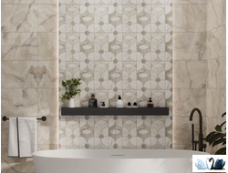 Плитка Belani Эйгер (Eiger) Декор 1 бежевый 30х60 см с орнаментом купить в магазине Marysя по акции