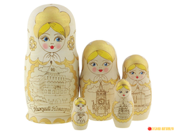 Матрёшка Нижний Новгород 5-и кукольная 150*70 контуры