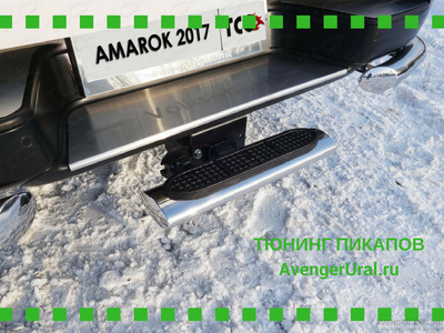 Задняя подножка овальная 120х60 мм (под фаркоп)