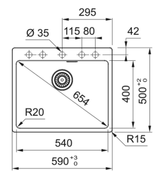 Мойка Franke Maris MRG 610-54 FTL