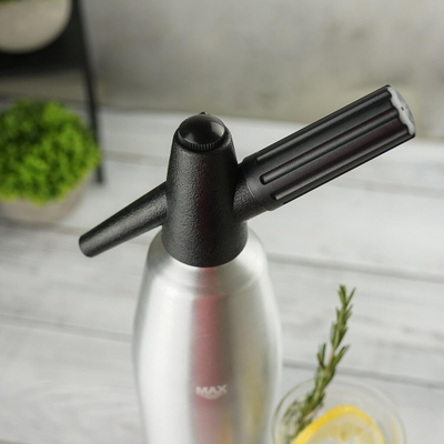 Сифон для газирования воды/содовой 1 л (до +30°C) алюминий/пластик