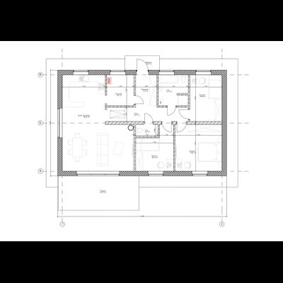 Одноэтажный дом с тремя спальнями 103м² (S29)
