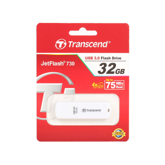 Флеш-память Transcend JetFlash 730, 32Gb, USB 3.1 G1, белый, TS32GJF730