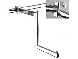 M5022 Кронштейн Z-образный хром на овальную трубу усиленный L=360 мм