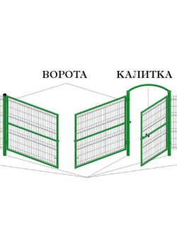 ЗАБОР,ВОРОТА И КАЛИТКА С 3-Д СЕТКОЙ