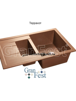 Керамическая мойка Granfest Гранфест GF-Q775KL реверсивная 2 секционная мойка