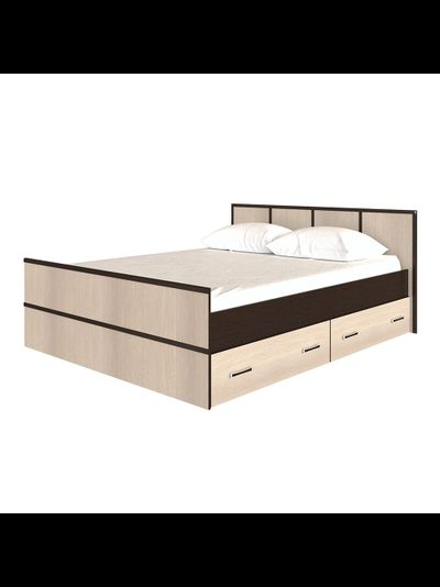 Кровать Сакура Light 1,4 м с ящиками Венге/Лоредо (без основания)