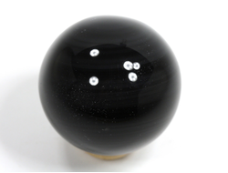 Шар обсидиан чёрный, серебристый, Мексика (40 мм, 76 г) №35797