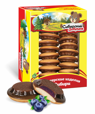 «БисквиШок» с желе со вкусом черники