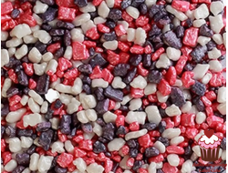 Посыпка из шоколадной глазури Крошка Люкс бел/роз/фиол, 50 г