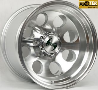 Комплект дисков R16 10,0J ET-38 6*139,7 Mickey Thompson Classic 3 Серебро с полированным ободом (R465)