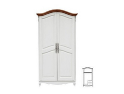 Шкаф 2-х дверный D71+M01 (ТОП итальянский орех + белый с эффектом старения)