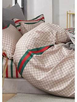 Постельное белье Cleo семейное сатин 150х210х2 230х250х1 50х70х2+5см 70х70х2 41/822-SK