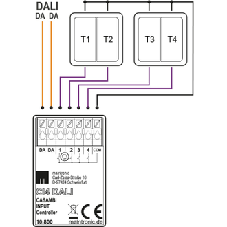 Контроллер DALI Casambi на 4 входа CI4 DALI