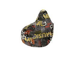 Кресло-мешок «Купер» XL Серый граффити, люкс