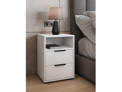Тумба прикроватная Оптима ОП-07 Белый структурный/Меренга