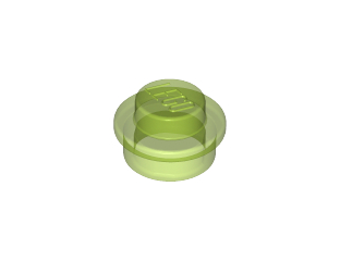 Plate Round 1 x 1 Trans Bright Green 4073 6057034 6240206