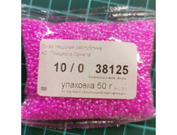 БИСЕР PRECIOSA 10/0 - 50г - 38125 ПРОЗРАЧНЫЙ С РОЗОВОЙ ЛИНИЕЙ ВНУТРИ