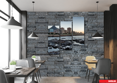 Сланец Карпаты, цвет серый штукатур (Kavka)