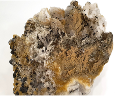 Барит золотистый, Кварц, включения других минералов, Белореченское месторождение, Адыгея, Северный Кавказ, Россия (200*145*140 мм, 2623 г) №35844