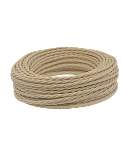 Провод витой в ретро стиле ПРВ 2х0.75 капучино