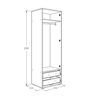 Шкаф для Одежды Омега 16