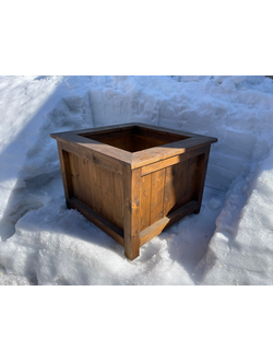 КАШПО ДЕРЕВЯННОЕ САДОВОЕ 600Х600 H 400 ММ.