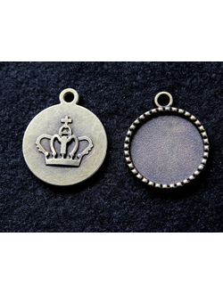 Основа-подвеска, 26х22 мм, для кабошона 18 мм