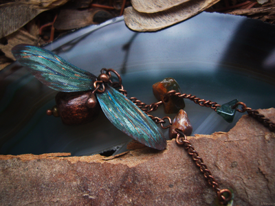 Бохо-подвеска "Полуденный мотылёк августа"