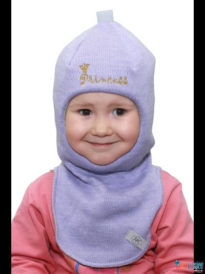Шапка-шлем &quot;Princess&quot;  18101-07, цвет сиреневый р. 52-54