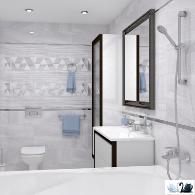 Плитка настенная Laparet Diadema белый 20 х 60 см