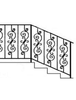 Перила кованые (арт .ПК12)