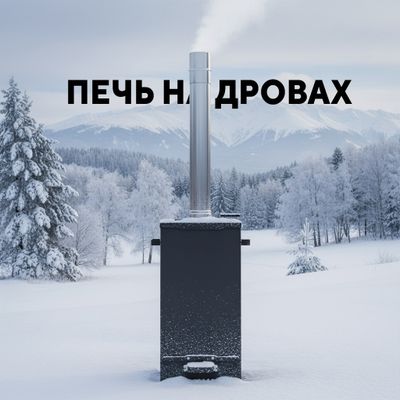 Печь для бассейна и купели на дровах Кристалл (подогрев воды)