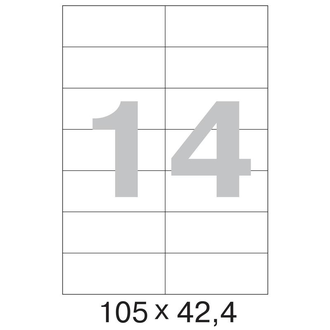 Этикетки А4 самоклеящиеся ProMEGA Label Basic, белые, 105x42.4мм, 14шт/л, 100л, 1212981
