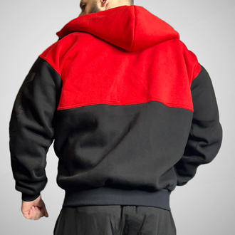 ХУДИ MORDEX с капюшоном и замком (черный/красный)