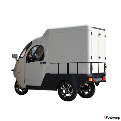 Трицикл грузовой GreenCamel Тендер E1200 (72V 2500W 84Ah) кабина, BOX, понижающая Белый