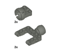 !АНАЛОГ! Suspension Pack/ AN_SSP7 Комплект 4 шт 92910 Steering Ball Joint Large Open with C-Shape Pivot Frame + 92911 Steering Ball Joint Large Receptacle (АНАЛОГ СaDa), Dark Bluish Gray / 4 шт.