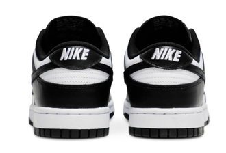 Nike SB Dunk Low Panda Black White (Экокожа) сзади