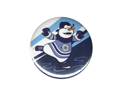 Значок закатной ХК "СИБИРЬ" (Снеговик Фигурист) 25