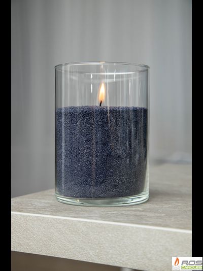 Насыпная свеча "Цилиндр 15 см", чёрная "Графит"