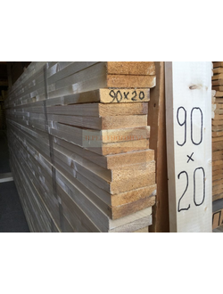 Строганная доска сухая 90х20х3000 мм хвойная (ель, сосна)