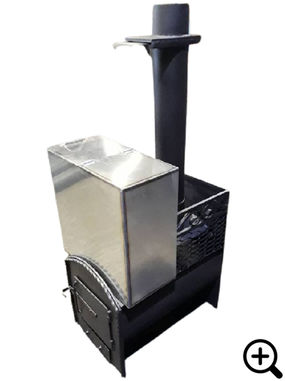 Дровяная банная печь ТАЙГА-1, открытая каменка. (+Бак 100 литров)