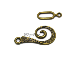 ЗАСТЁЖКА-КРЮЧОК 002 - БРОНЗА
