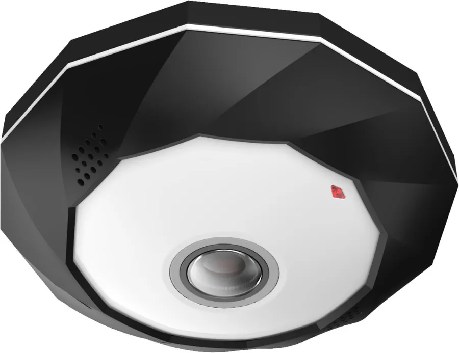Панорамная WiFi/lan IP видеокамера с углом обзора 360 градусов и встроенным видеорегистратором