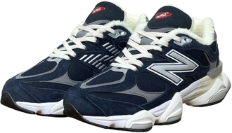New Balance 9060 Navy White с мехом