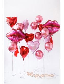 Сет из воздушных шаров "Поцелуй"