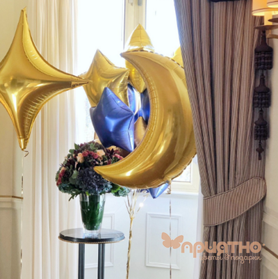 СЕТ ИЗ ВОЗДУШНЫХ ШАРИКОВ "ЛУНА И ЗВЁЗДЫ"