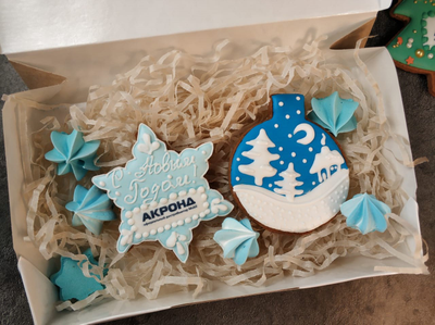 Пряник с логотипом (глазурь+печать)